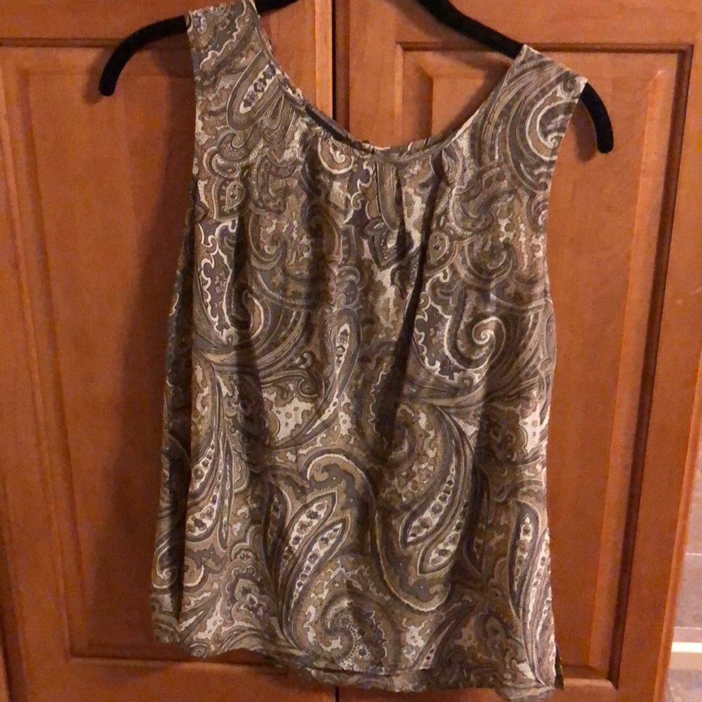 Talbots paisley print blouse